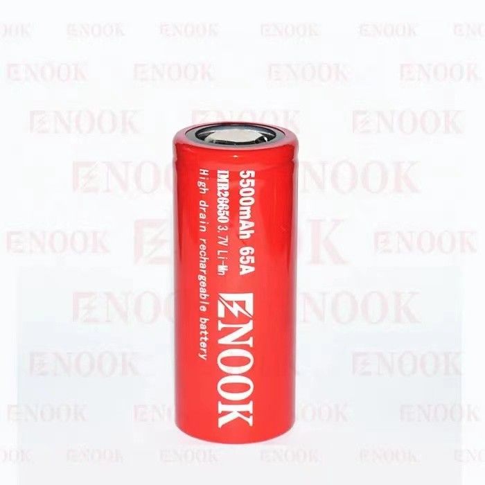 5500mAh 3.7V lityum iyon 26650 pil Şarj edilebilir 18650 Düz üst yüksek drenajlı pil