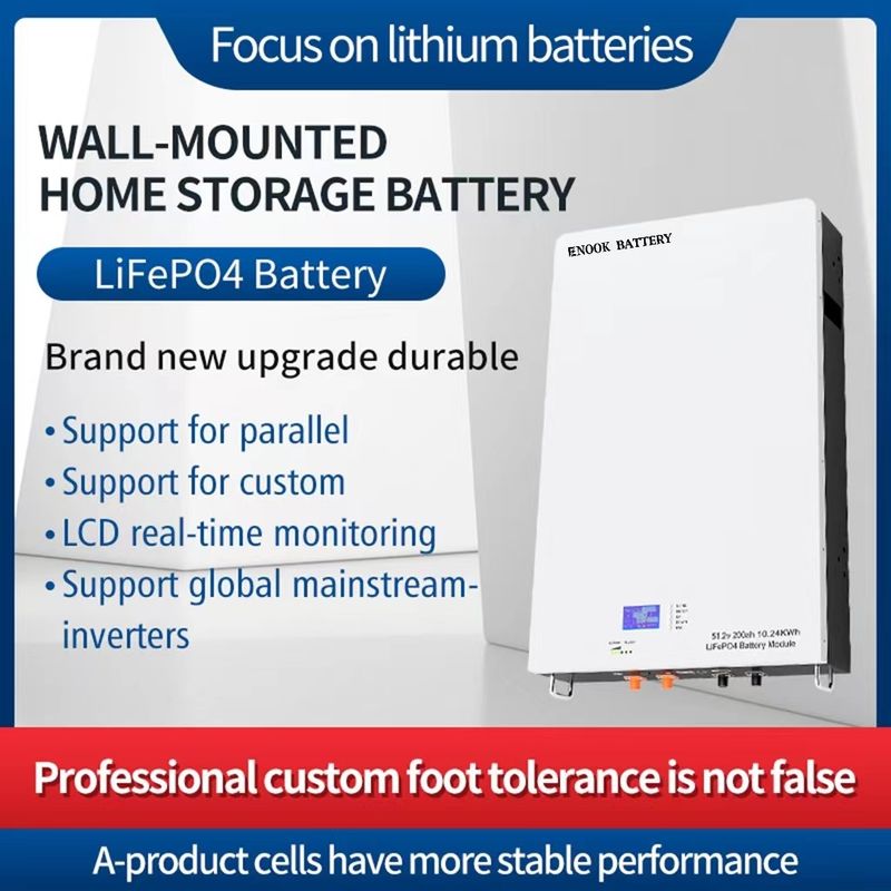 PowerWall 51.2V 100Ah Uzun süreli güç kaynağı için ev enerji depolama bataryası