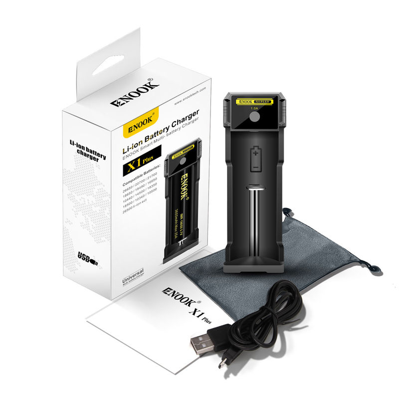 Tek Slot Lityum İyon Pil Şarj cihazı 1.0A Akım USB 18650 Hızlı Pil Şarj cihazı