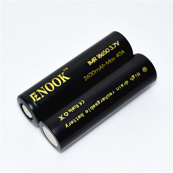Enook yüksek boşaltma hızı 18650 küre pil enook 18650 2600mAh 40A 18650 lityum iyon pil