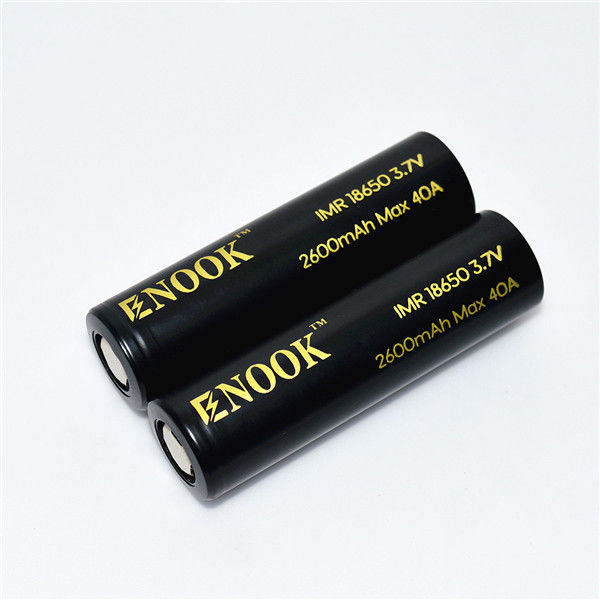 Enook yüksek boşaltma hızı 18650 küre pil enook 18650 2600mAh 40A 18650 lityum iyon pil