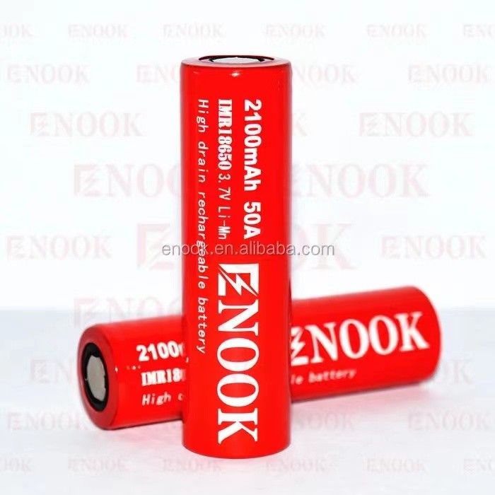 Taşınabilir 18650 Yüksek İdrak Li Ion Pil 2100mAh 3.7V Max 50A Flat Top ile