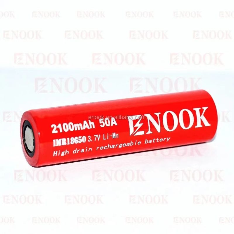 Taşınabilir 18650 Yüksek İdrak Li Ion Pil 2100mAh 3.7V Max 50A Flat Top ile