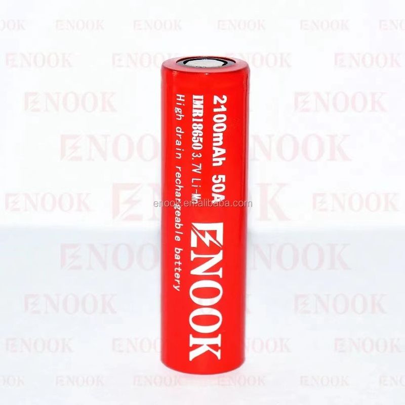 Taşınabilir 18650 Yüksek İdrak Li Ion Pil 2100mAh 3.7V Max 50A Flat Top ile