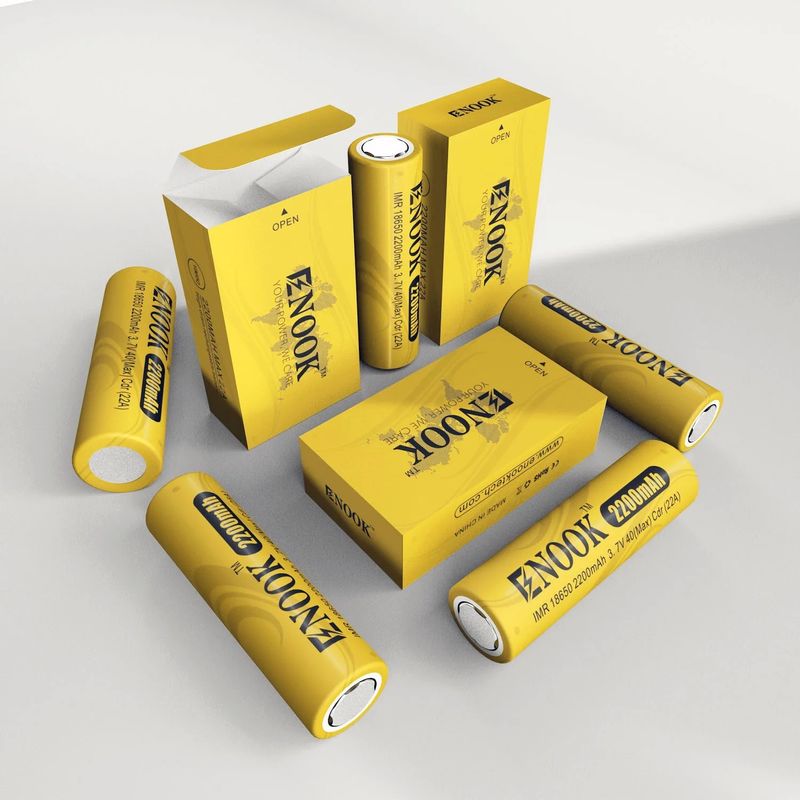 Doublepow Alışveriş fiyatı 18650 3.7V 2200mah şarj edilebilir pil hücresi 40A 3.7V mod 18650 sarı li-ion pil