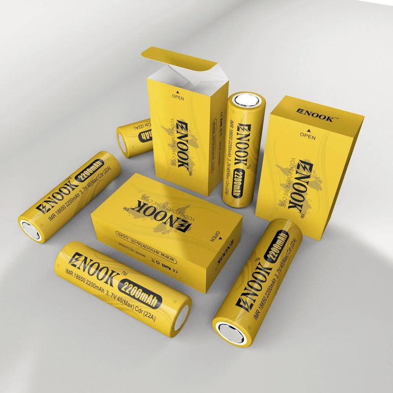 Doublepow Alışveriş fiyatı 18650 3.7V 2200mah şarj edilebilir pil hücresi 40A 3.7V mod 18650 sarı li-ion pil