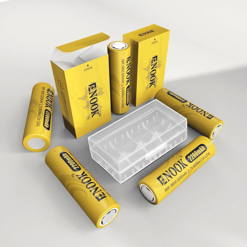 Doublepow Alışveriş fiyatı 18650 3.7V 2200mah şarj edilebilir pil hücresi 40A 3.7V mod 18650 sarı li-ion pil