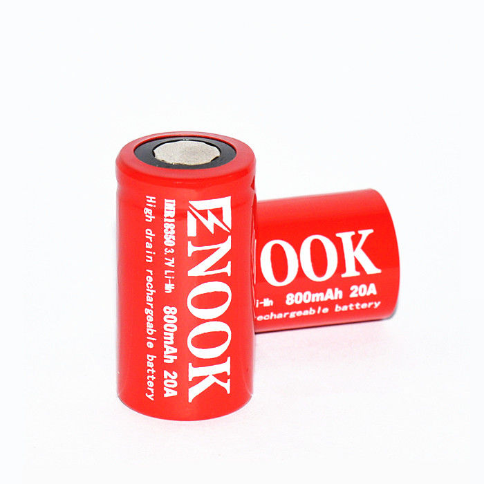Şarj edilebilir IMR Li Ion Pil 800mAh 20amp 18350 Li Mn Pil Fener için