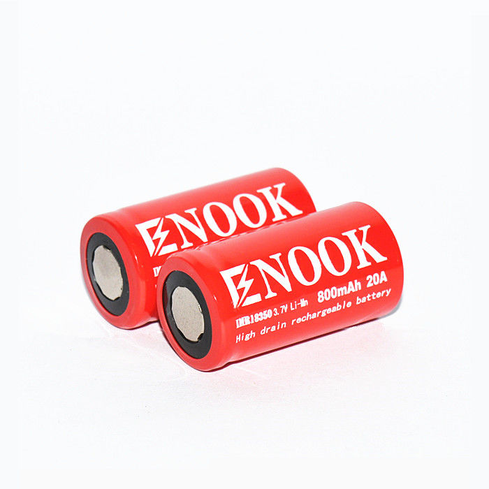 Şarj edilebilir IMR Li Ion Pil 800mAh 20amp 18350 Li Mn Pil Fener için