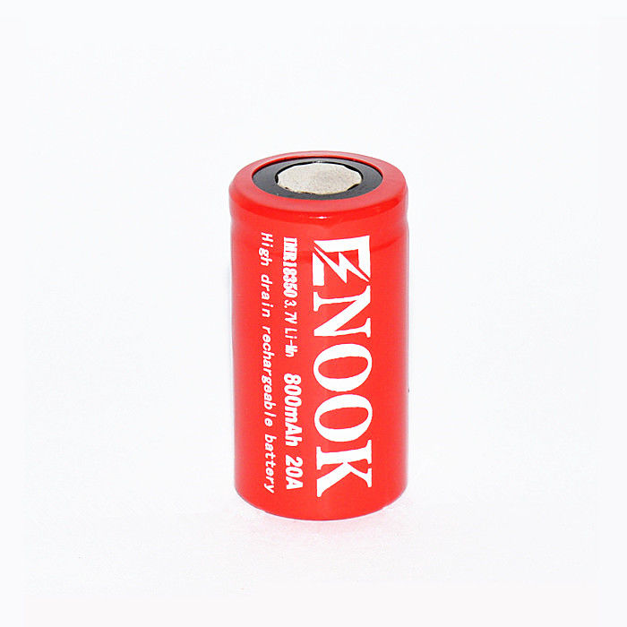 Şarj edilebilir IMR Li Ion Pil 800mAh 20amp 18350 Li Mn Pil Fener için