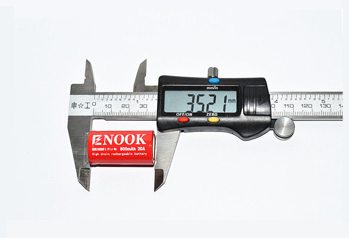 Şarj edilebilir IMR Li Ion Pil 800mAh 20amp 18350 Li Mn Pil Fener için