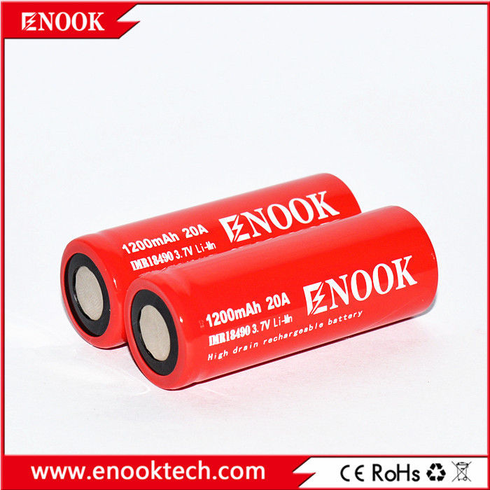 18490 Silindir Lityum İyon Pil Hücresi 1200mAh 3.7V 20A Elektrikli Bisiklet için