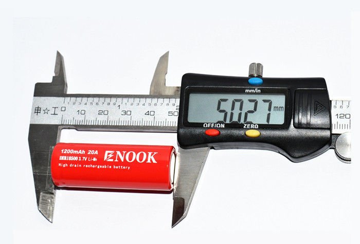 Enook 1200mAh 20A Lityum İyon Pil Hücresi 3.7V 18500 Şarj edilebilir Li Ion Pil