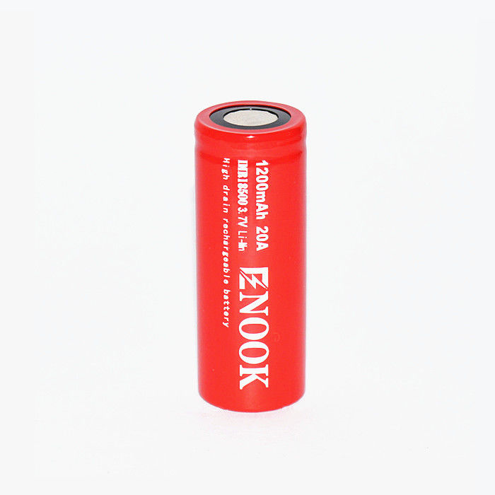 Enook 1200mAh 20A Lityum İyon Pil Hücresi 3.7V 18500 Şarj edilebilir Li Ion Pil