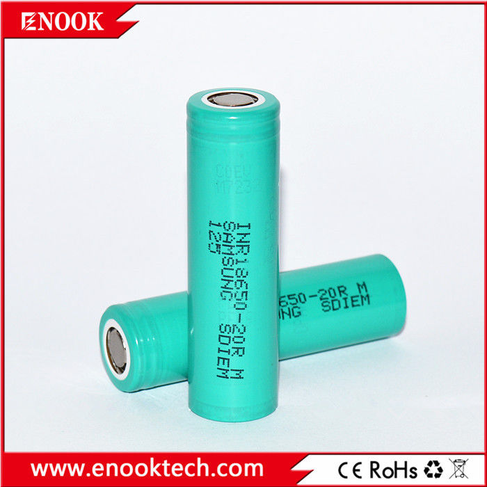 Stokta 18650 samsung 20R 3.7v 2000mah 18650 Lityum Şarj edilebilir Li-ion Pil Akü Paketi için