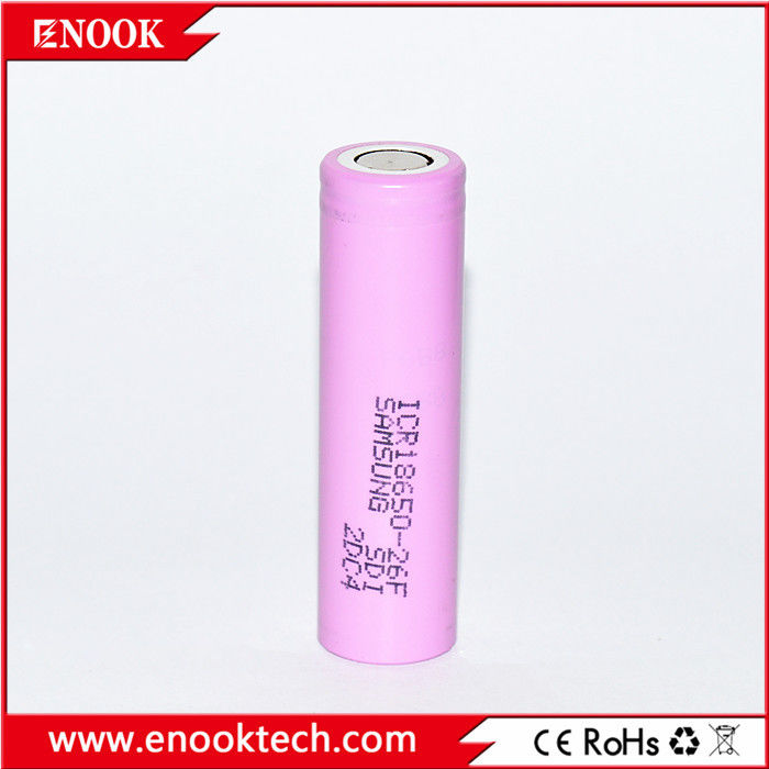 ICR18650 2200 mAh samsung-26F 3.7V Yüksek boşaltma hızı ile şarj edilebilir lityum iyon pil