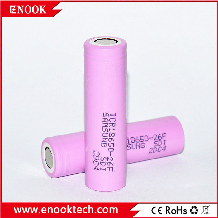 ICR18650 2200 mAh samsung-26F 3.7V Yüksek boşaltma hızı ile şarj edilebilir lityum iyon pil