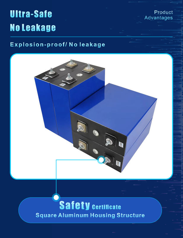 3.2V 230Ah Güç Hayat Elektrikli Araç Güç Araçları için Po4 Lityum İyon Pil Hücresi