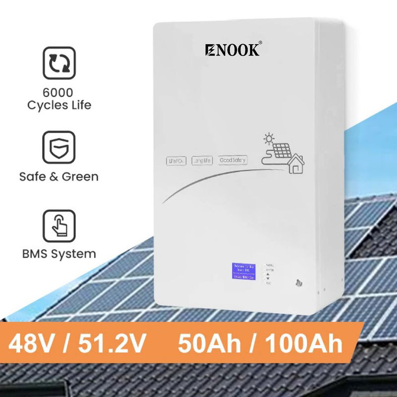 Güneş enerjisi depolama bataryası için 12.5KWh Lityum Ion Batarya Paketi 51.2V 100AH