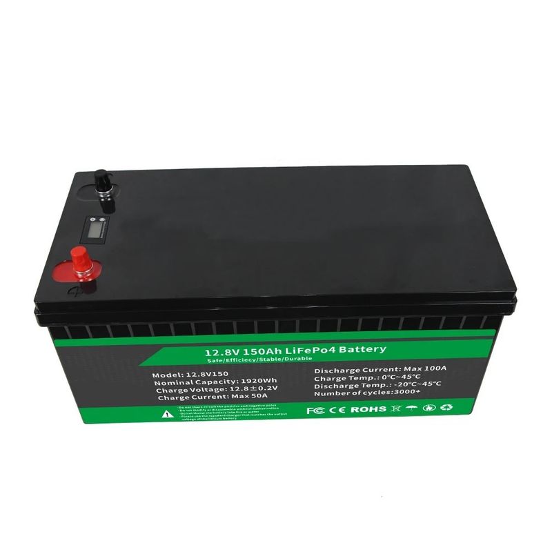 lifepo4 paketi 12.8v 100ah 200ah 300ah lityum bataryası akıllı BMS ile güç yedeklemesi