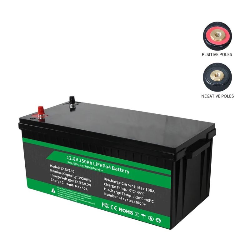 Lifepo4 Lityum Ion Güneş Bataryası 12.8v 100ah Ev Enerji Depolama için Lityum Batarya Paketi