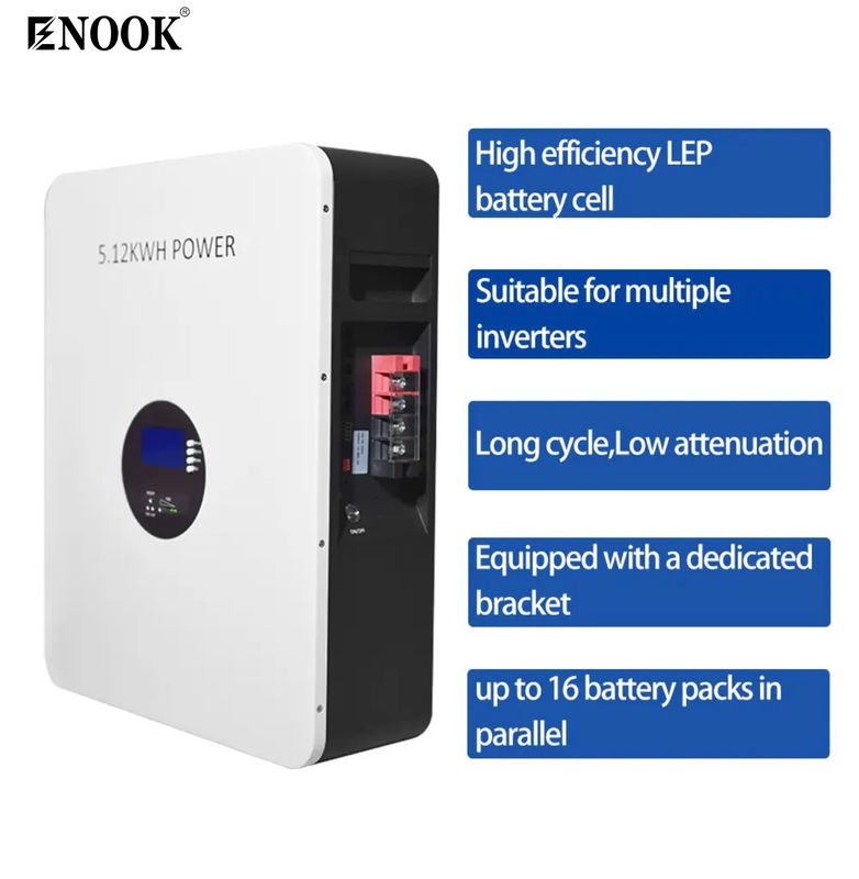 5.12kwh Tek Pil LiFePO4 IP20 Koruma Derecesi ile Ev Enerji Depolama Pil