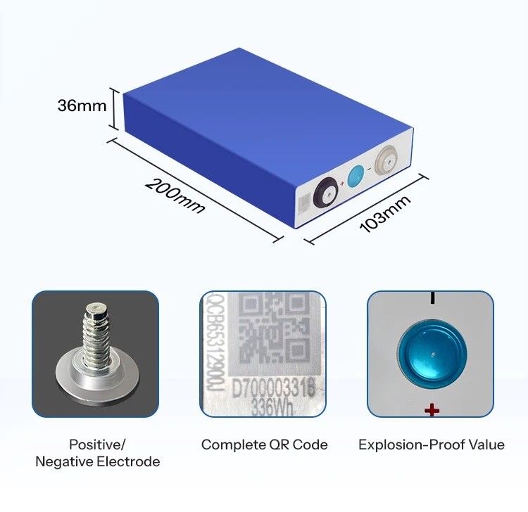 Orijinal QR Kod Lifep04 Lityum İyon Pil 280ah 105ah 200ah 304ah 50ah 173ah Sınıf A