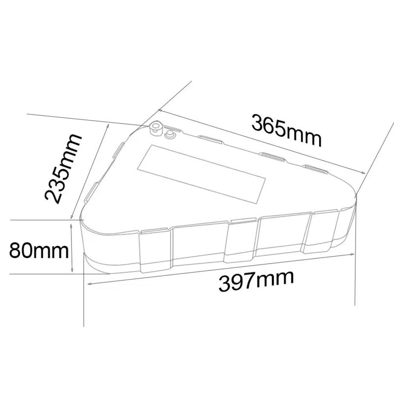 Özelleştirilebilir 72V Üçgen E Bike Bataryası 3000W 3500W 72V 20Ah E Bike Bataryası 18650 Hücre ile
